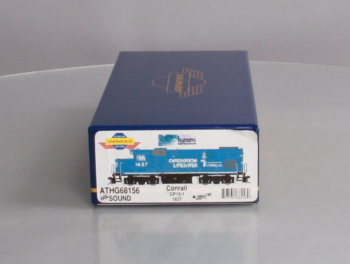 Athearn G68156 HO Conrail/Operation Lifesaver GP15-1 w/DCC & Sound #1637