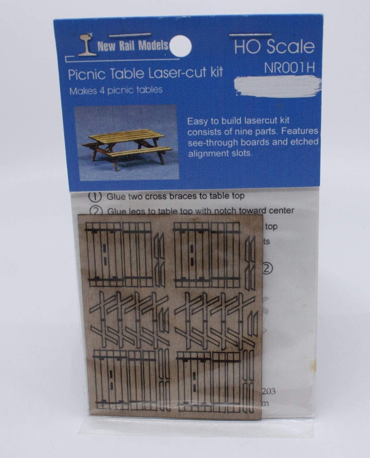New Rail Models NR001H HO Picnic Tables (Pack of 4)