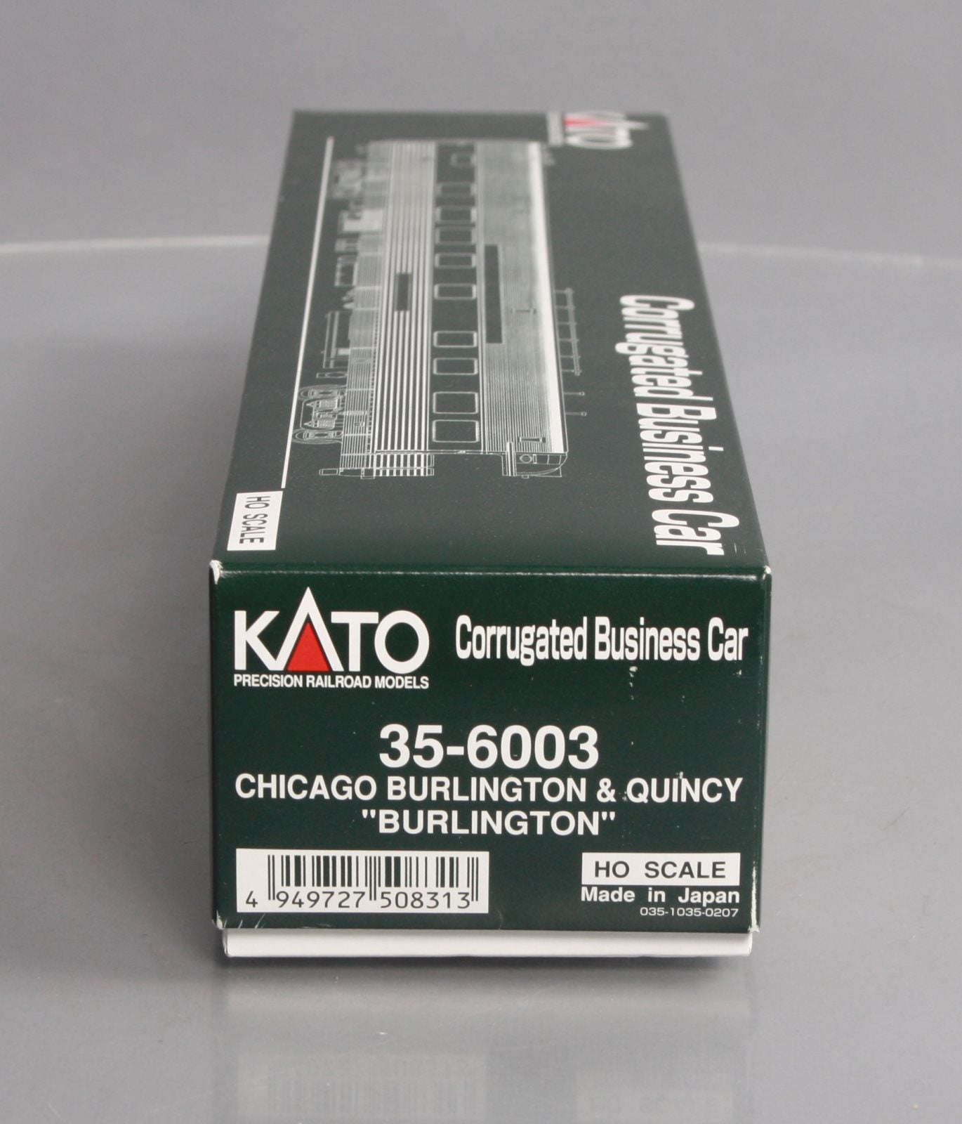 Kato 35-6003 HO Chicago Burlington & Quincy Burlington Corrugated Business Car