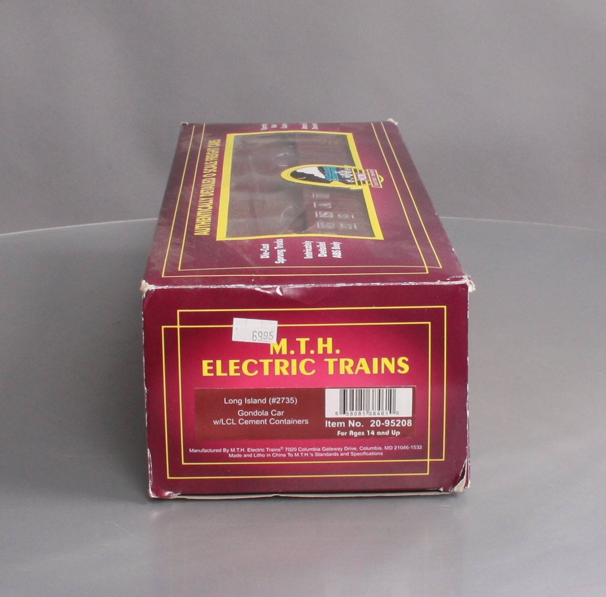 MTH 20-95208 O LIRR Gondola w/Cement Containers
