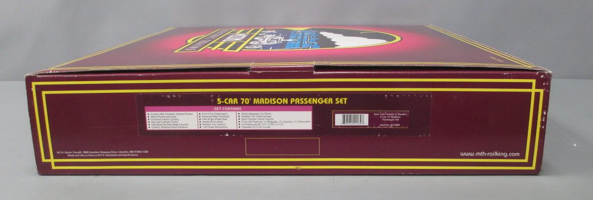 MTH 20-4080 O New York, Ontario & Western 70' Madison Passenger Set (Set of 5)