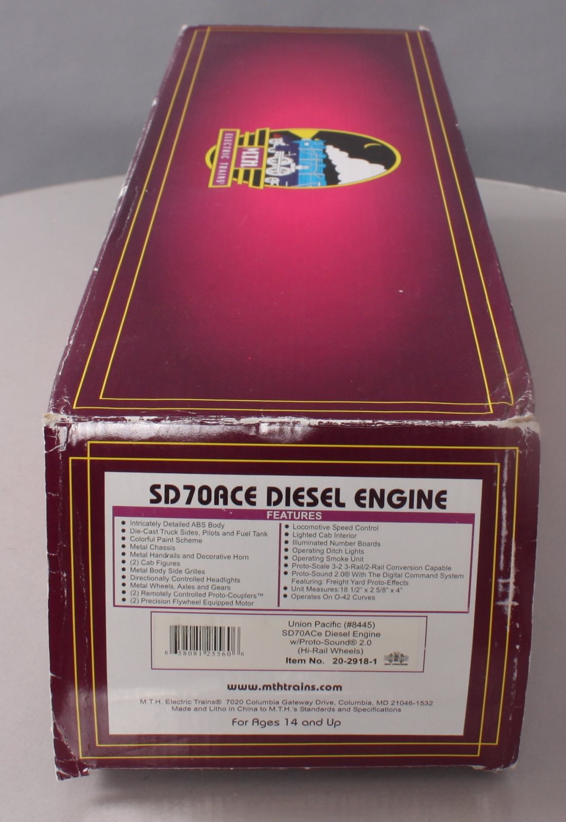MTH 20-2918-1 UP SD70ACe Diesel Engine w/Proto-Sound 2.0 #8445