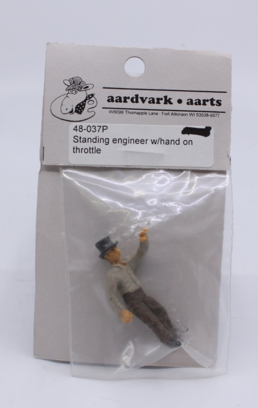 Aardvark Aarts 48-037P O Scale Standing Engineer with Hand on Throttle