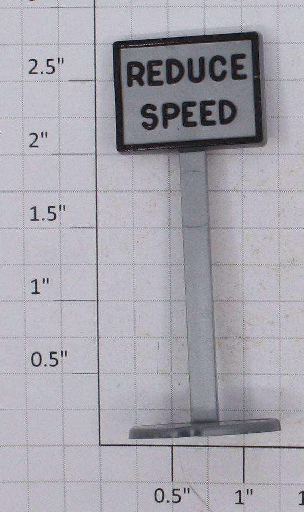 Marx PS-1-RDUSG Railroad Sign, Reduce Speed (Gray)