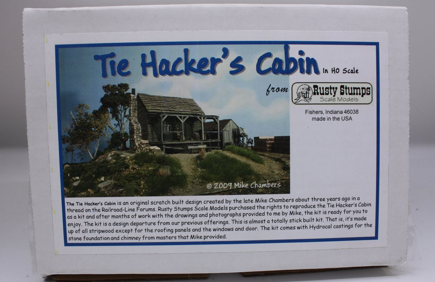 Rusty Stumps HO Tie Hacker's Cabin Model Building Kit
