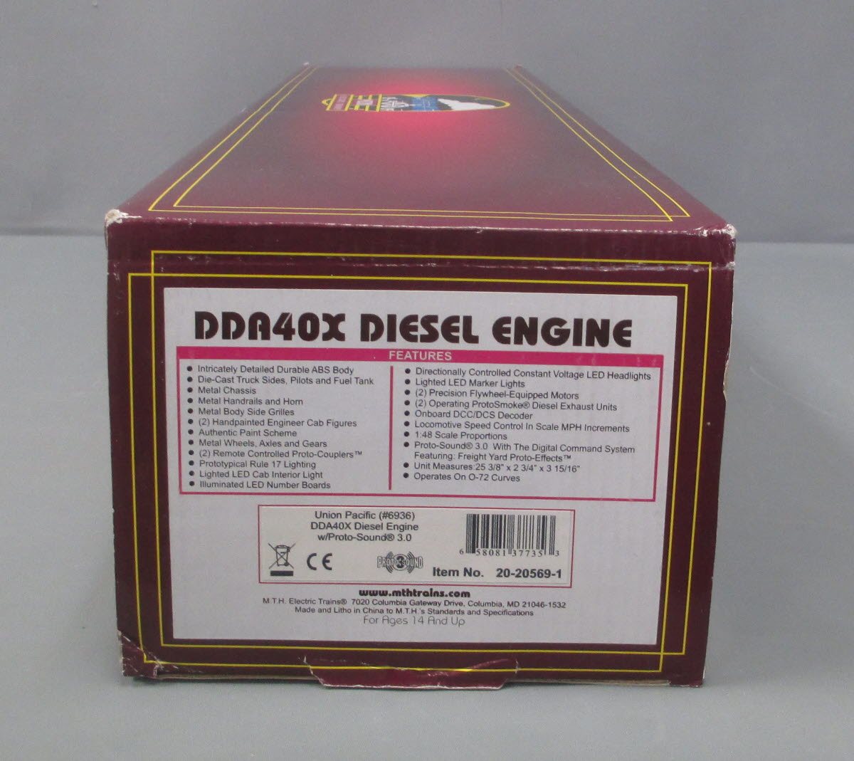 MTH 20-20569-1 Union Pacific DDA40X Diesel Engine w/PS3 #6936