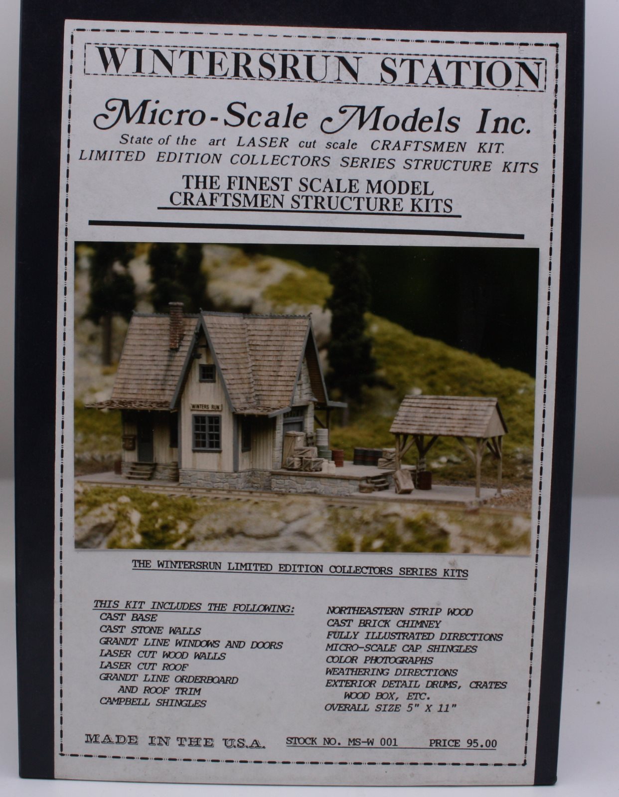 Micro-Scale Models 60 HO Wintersrun Station Model Building Kit