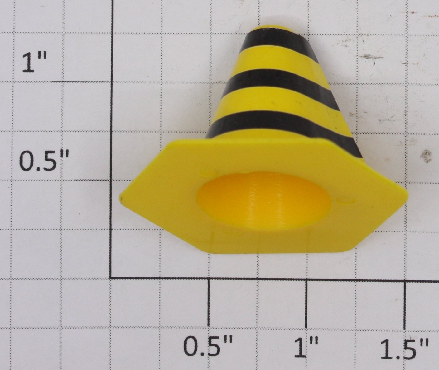Acme 1012-1X Yellow/Black Striped Safety Road Cone
