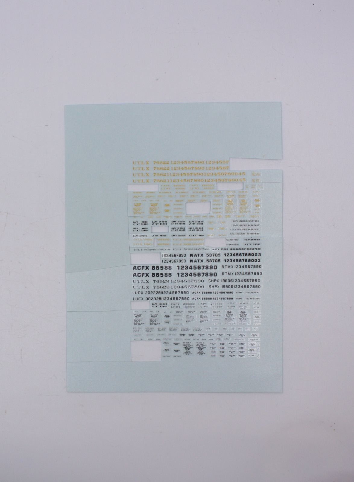 Microscale 60-236X N Yellow & Black Lettering Tank Car Data Decal Sheet - Used