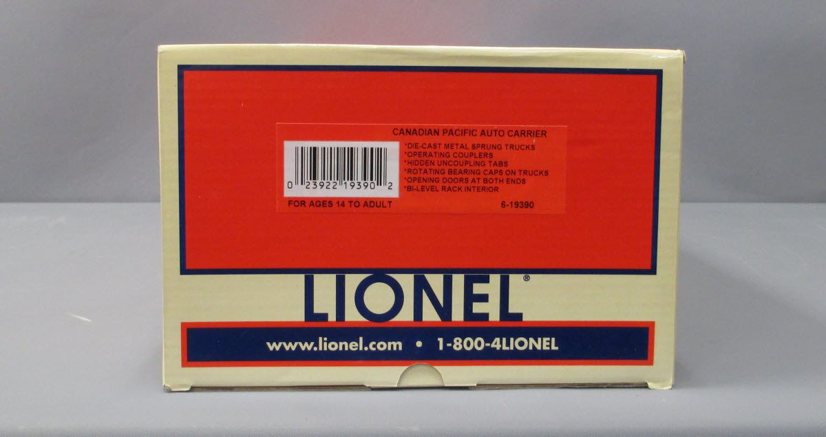 Lionel 6-19390 O Canadian Pacific Autorack Car