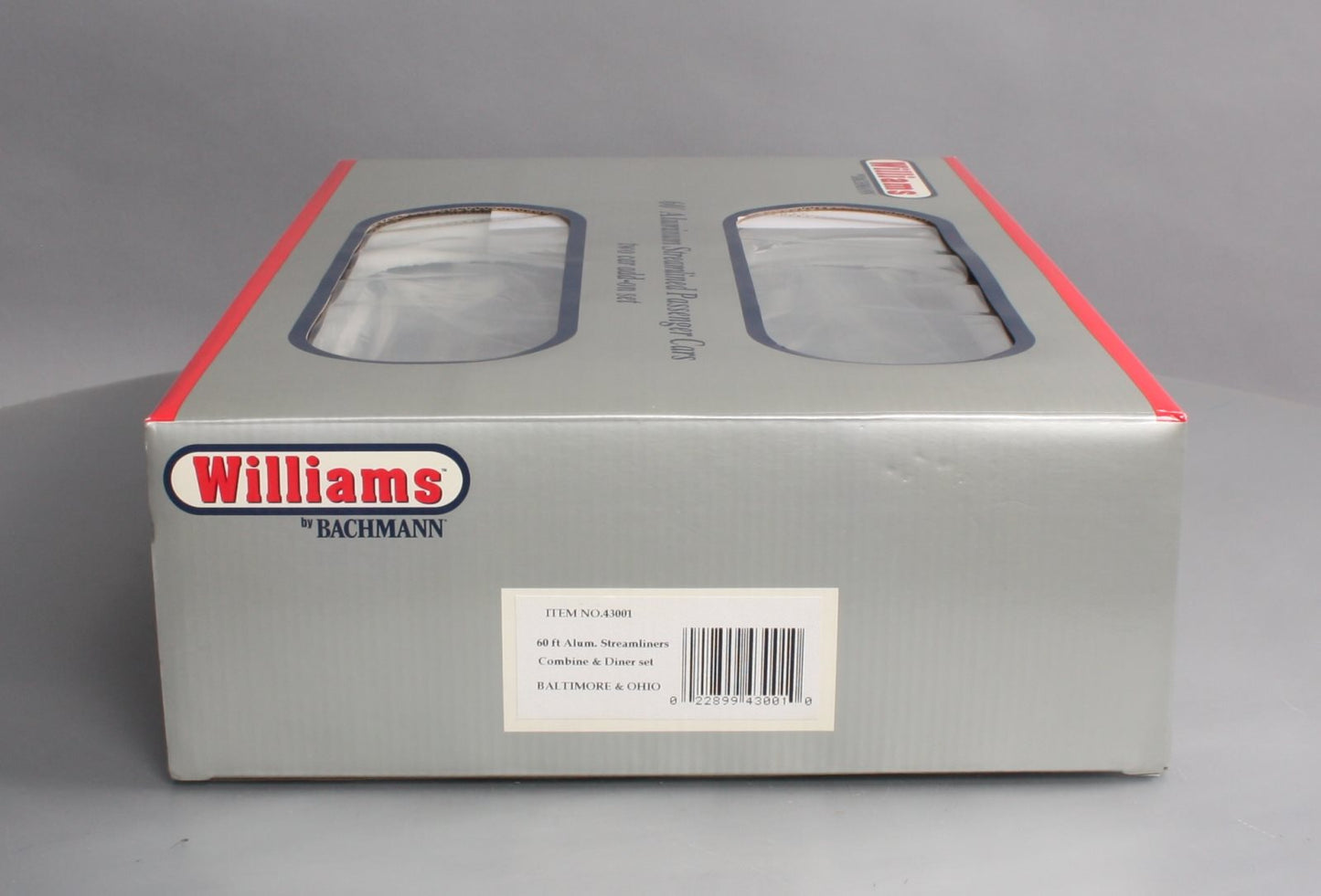 Williams 43001 O Baltimore & Ohio 60 Ft. Alunimun Streamliners Combine/Diner Set