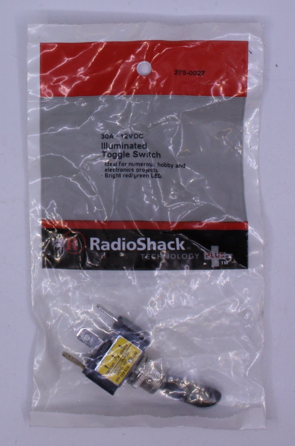 Radio Shack 275-0027 Illuminated Toggle Switch 30A 12VDC