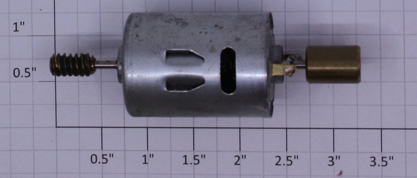 Acme RS-385PH-3 12.0 Volt DC Motor w/ Small Worm Gear and Brass Union