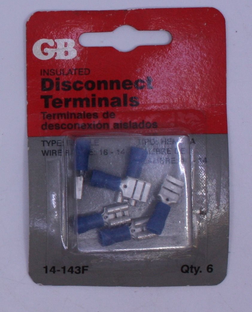 Acme 14-143 16-14 Gardner Bender Disconnect Terminals Female (Pack of 6)