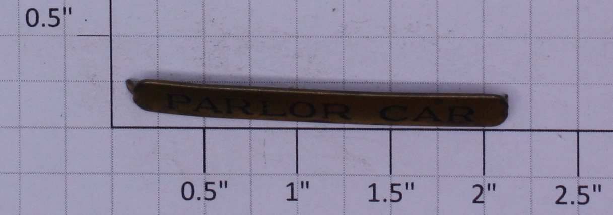 Ives 185-1 Parlor Car Brass Nameplate