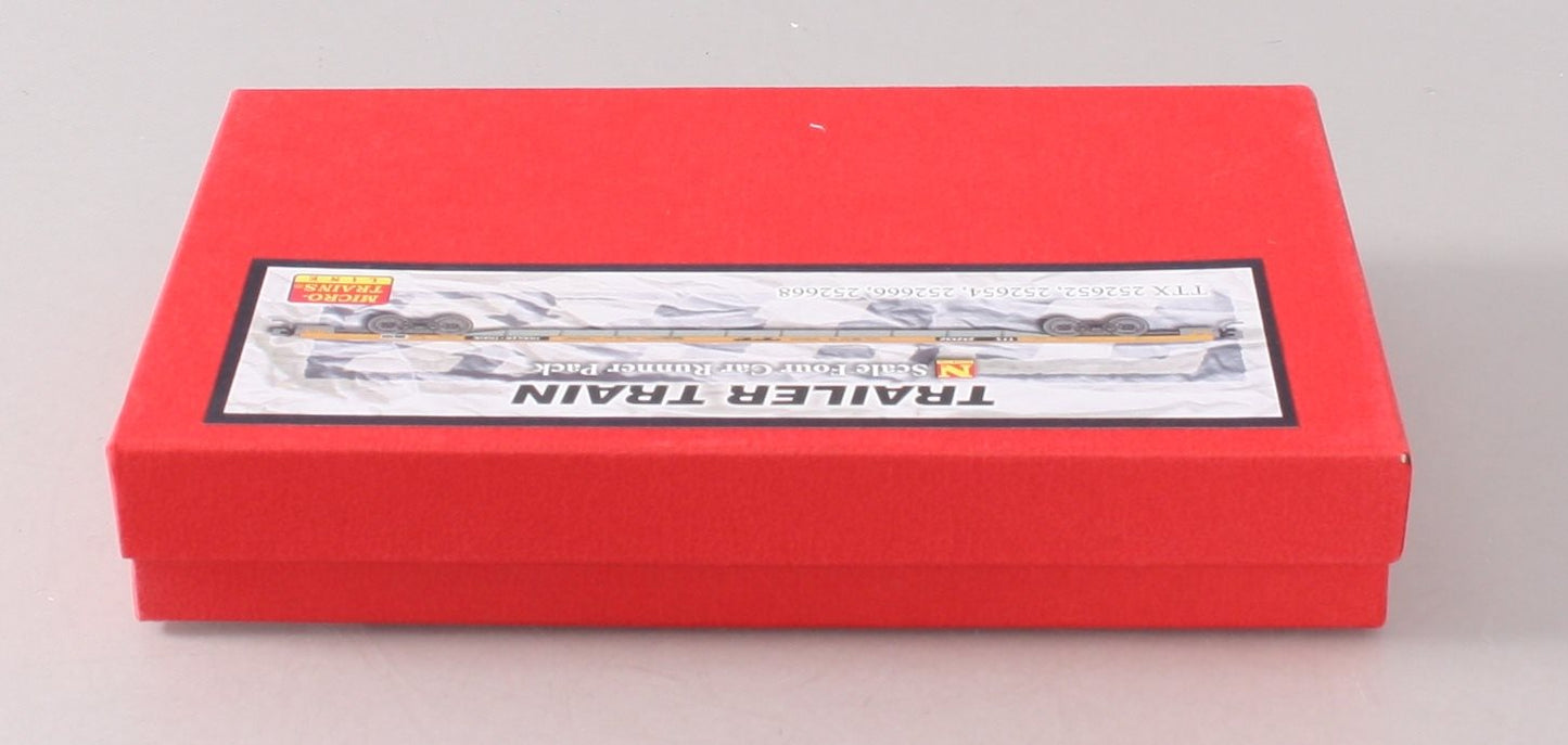 Micro-Trains 99300033 N Trailer Train 89' TOFC Flatcar Runner Pack (Set of 4)