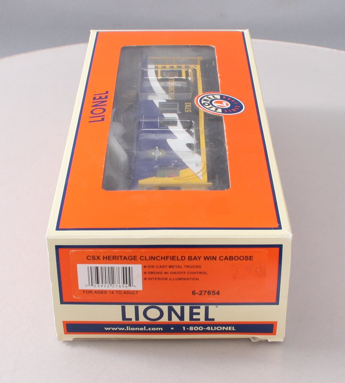Lionel 6-27654 O CSX/CRR Heritage Bay Window Caboose