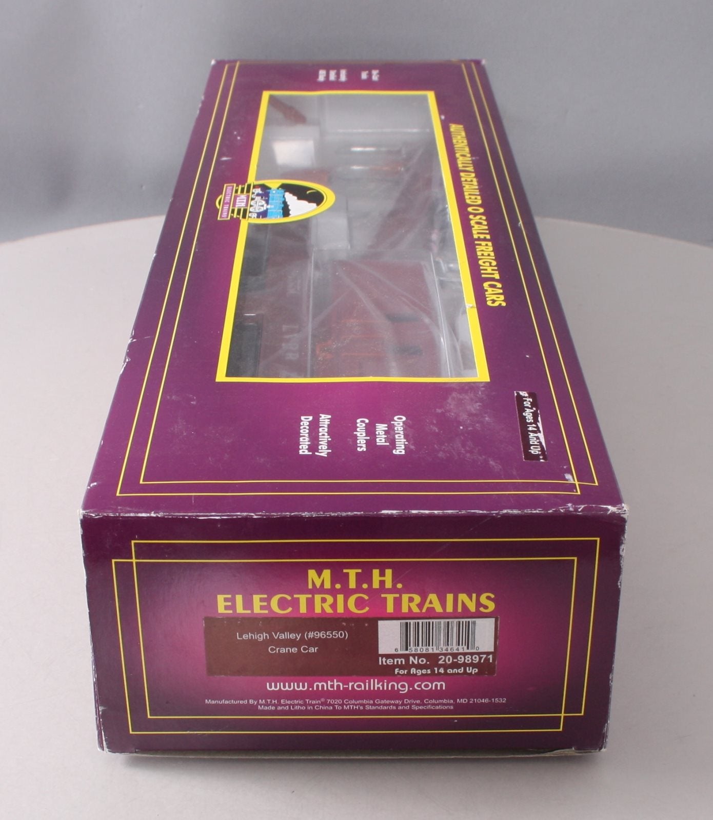 MTH 20-98971 O Lehigh Valley Crane Car