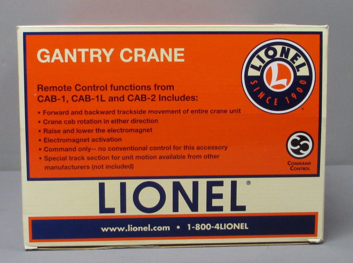 Lionel 6-82097 O Gauge Bucyrus Erie Command Control Gantry Crane #82097