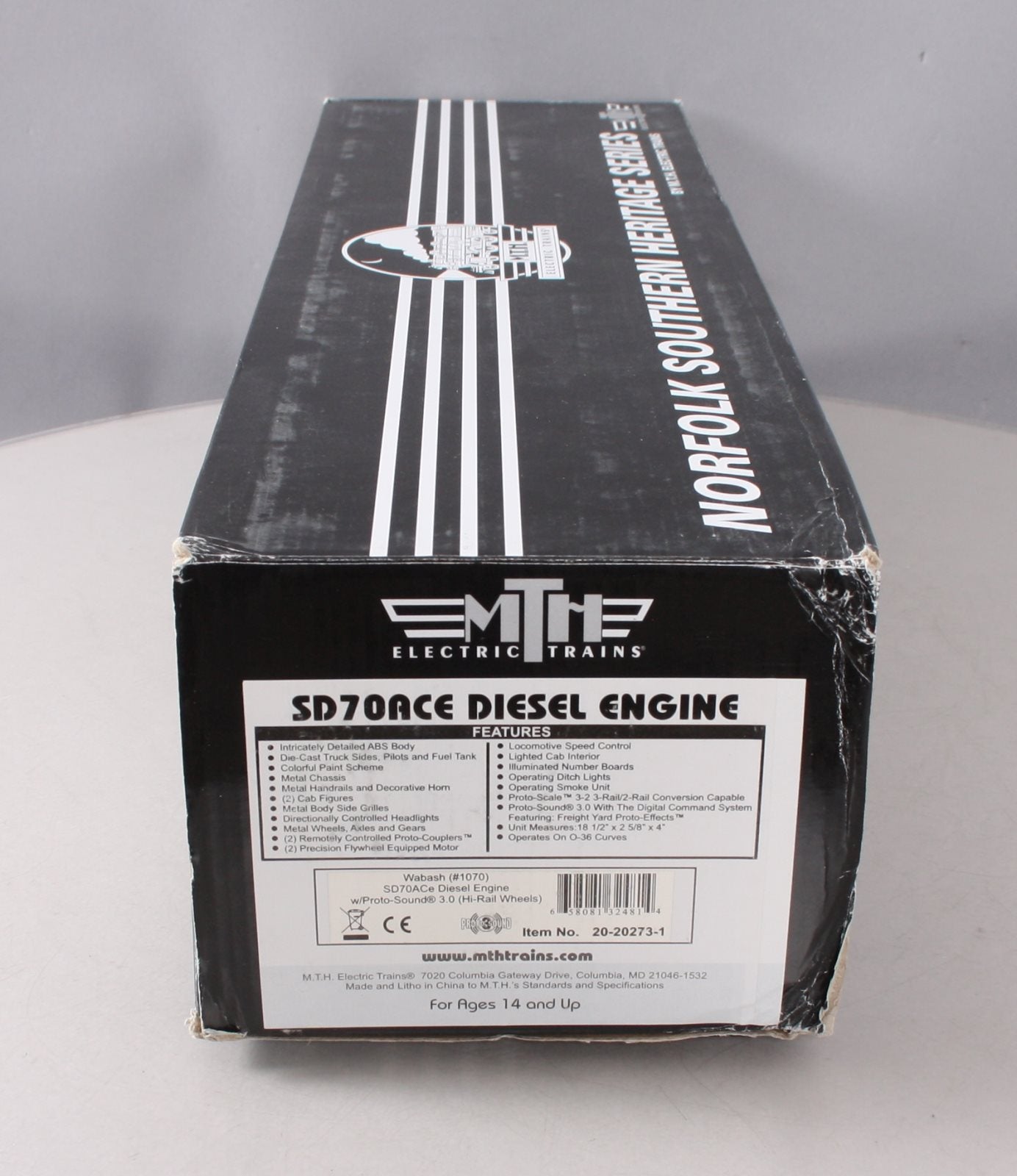 MTH 20-20273-1 Wabash SD70ACe Diesel Engine w/PS 3.0 (Hi-Rail Wheels) #1070