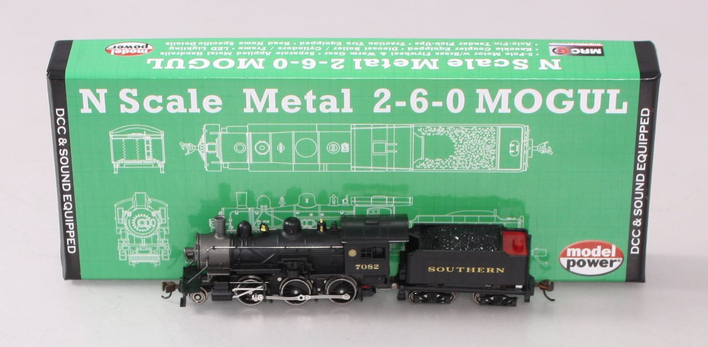 Model Power 876101 N Southern 2-6-0 Mogul Steam Locomotive #7082 w/DCC & Snd
