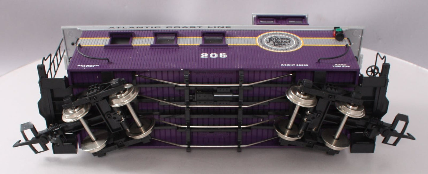USA Trains R12015 G Atlantic Coast Line Wood Side Caboose #205 (Metal Wheels)