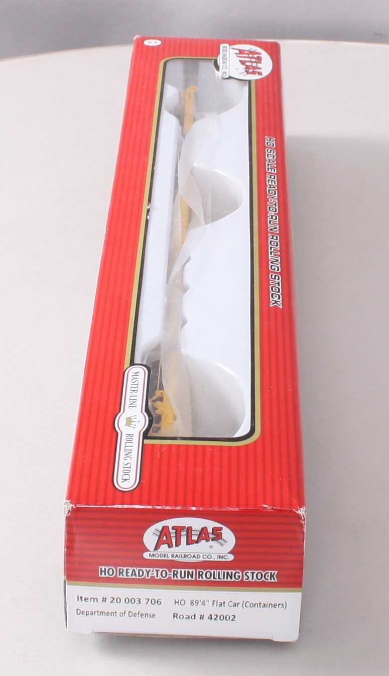 Atlas 20003706 HO Scale Department of Defense 89'4" Flat Car #42002
