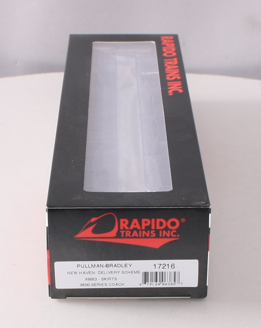 Rapido Trains 17216 HO New Haven Pullman-Bradley 8600-Series Coach #8663
