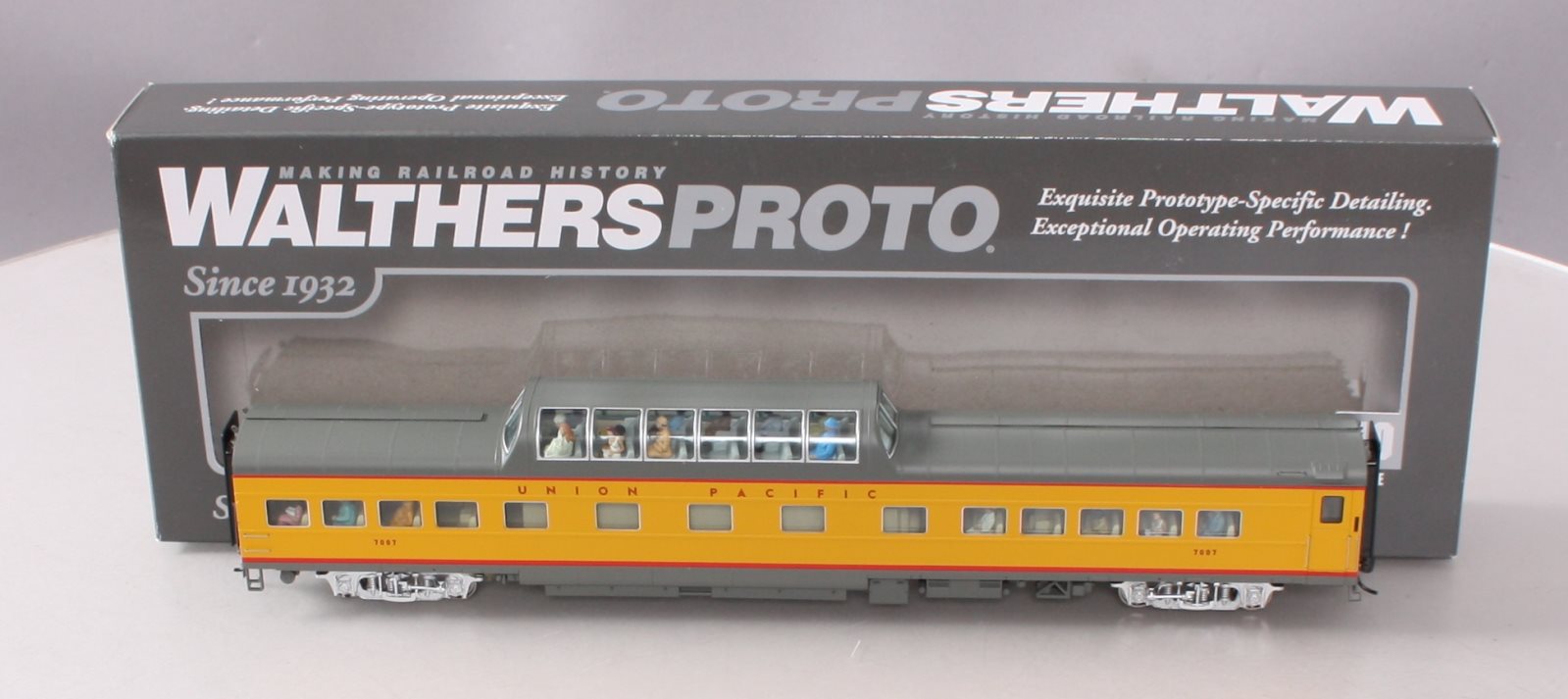Walthers 920-9553 HO Union Pacific 85' ACF Dome-Coach #7007 – Trainz