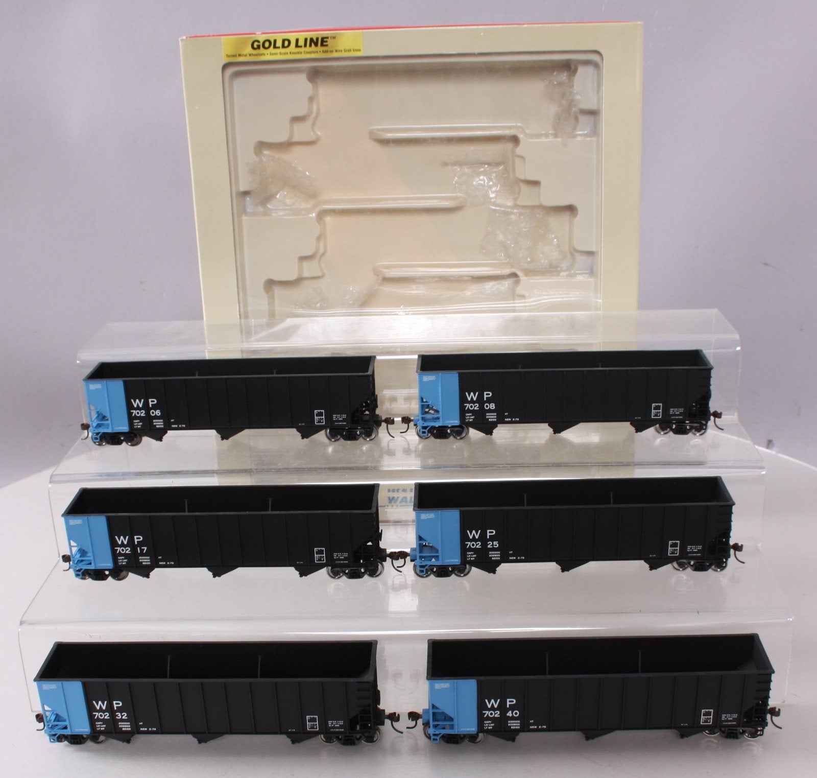 Walthers 932-7852 HO WP 3-Bay 100 Ton Coal Hoppers (Set of 6) – Trainz