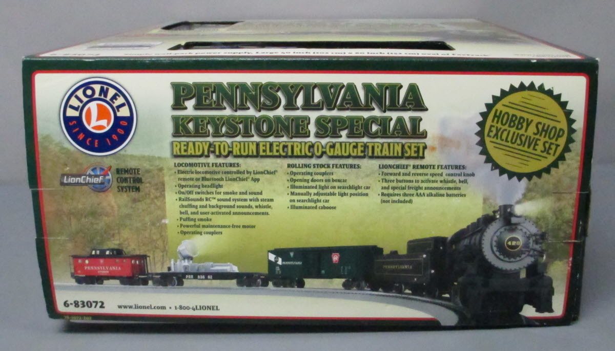 Lionel 6-83072 Pennsylvania "Keystone Special" Lionchief O Gauge Steam Train Set