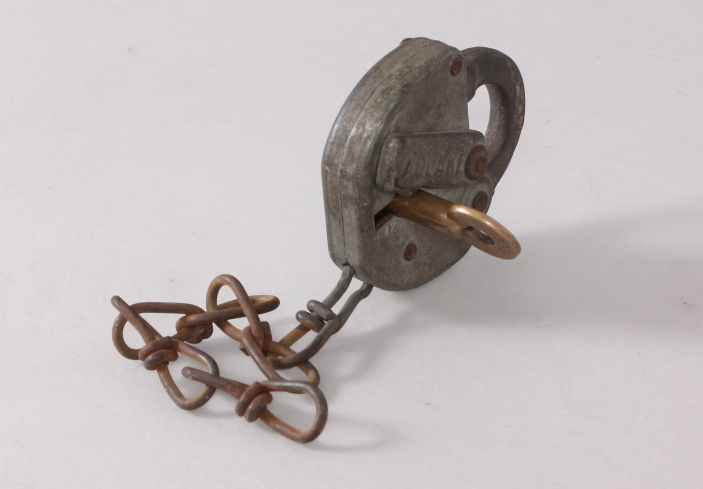 Adams & Westlake 'ADLAKE" Vintage 1920 I.T.R.R Railroad Lock VG