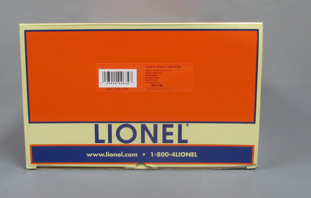 Lionel 2031190 O Santa Fe Legacy 4-8-4 Steam Locomotive #3765