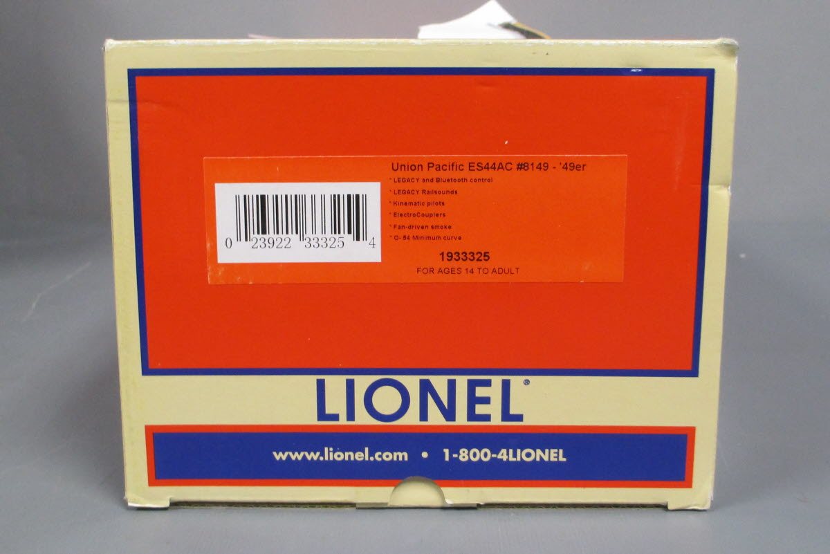 Lionel 1933325 O Union Pacific Legacy 49ER ES44AC Diesel Locomotive #8149