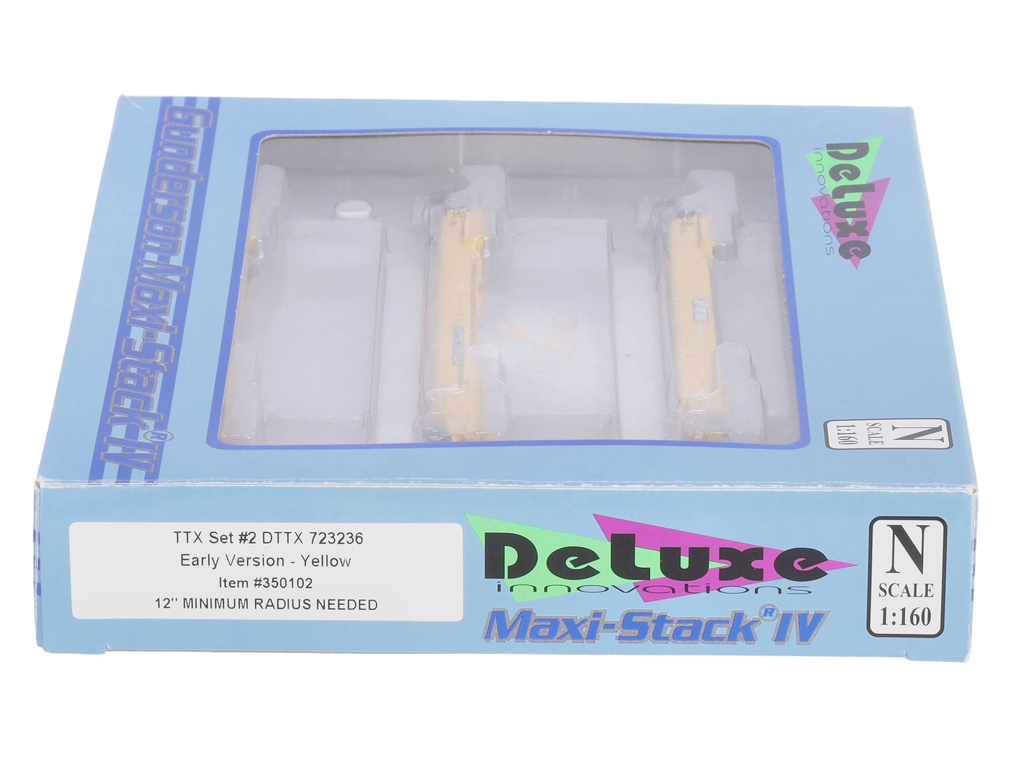 Deluxe Innovations 350102 N TTX Maxi-Stack IV 3-Unit Intermodal Well Car Set