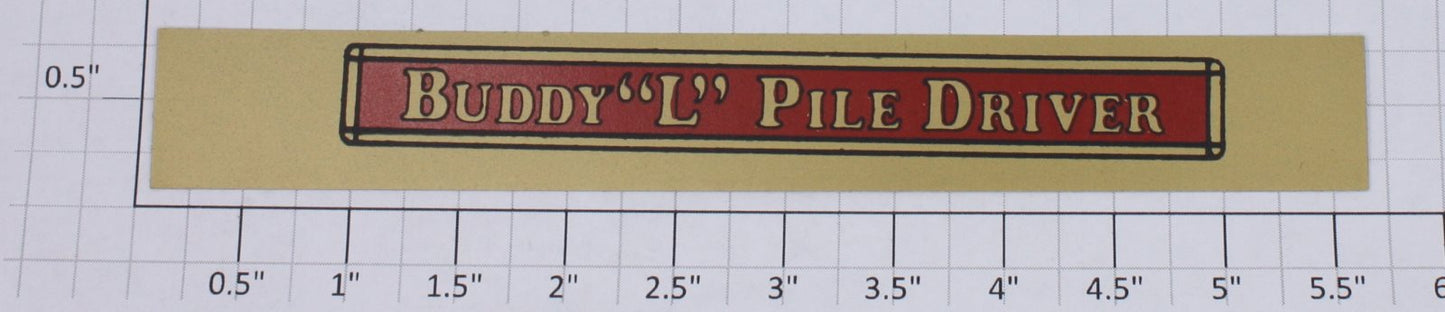 Buddy L BL-8 Buddy "L" Pile Drive Decal