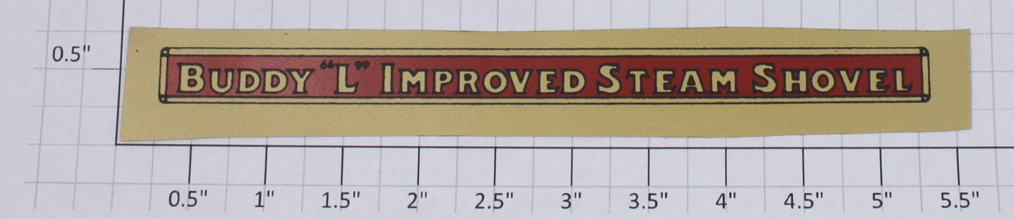 Buddy L BL-9 Buddy "L" Improved Steam Shovel Vinyl Sticker Decal