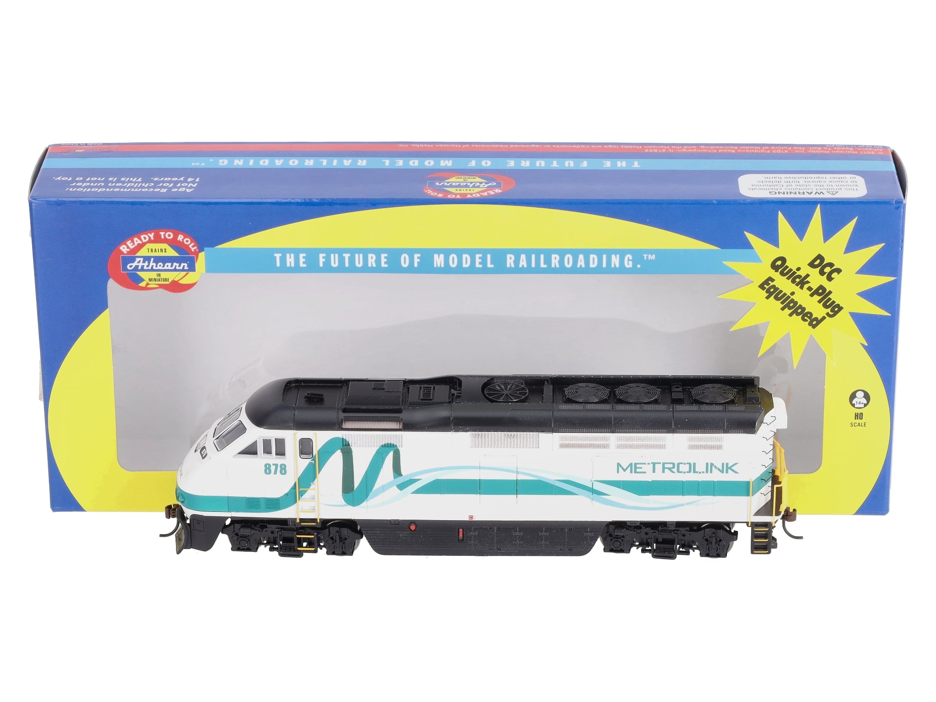 Athearn 26351 HO Scale Metrolink EMD F59PHI Diesel Locomotive 878 Trainz