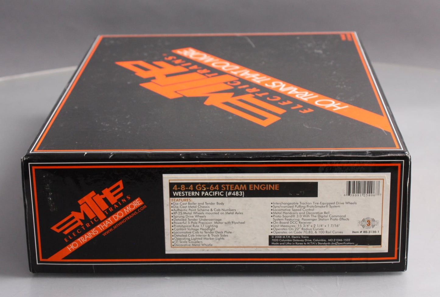 MTH 80-3120-1 Western Pacific HO Scale 4-8-4 GS-6 w/PS 3.0