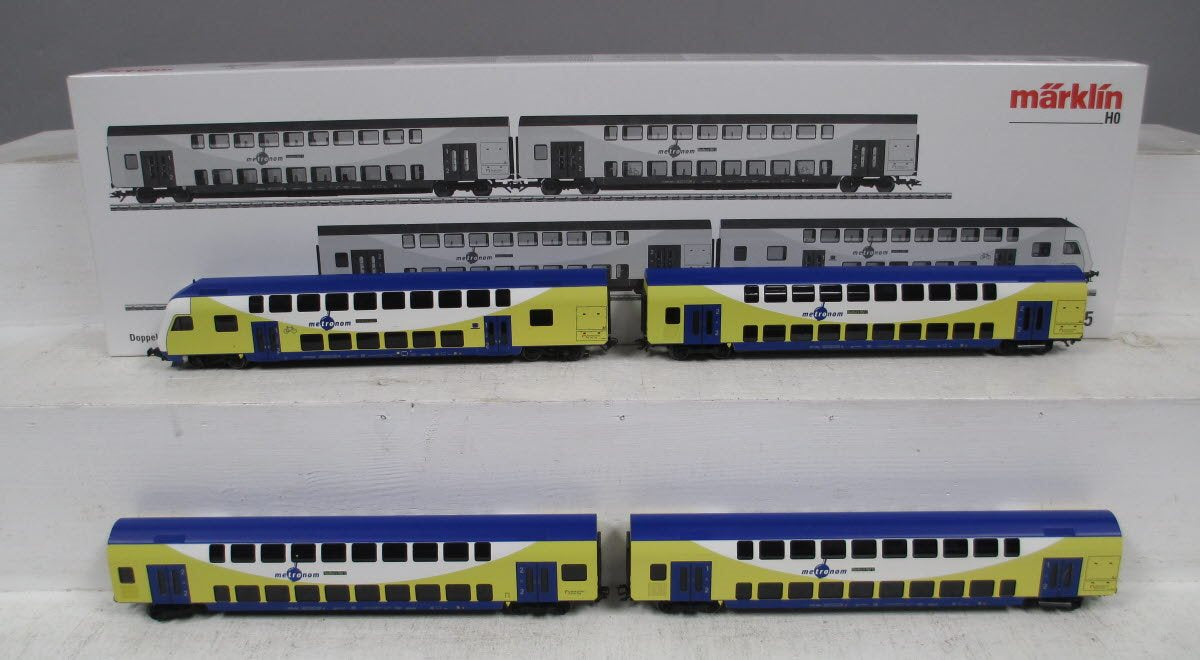 Marklin 43475 HO Metronom Bi-level Car (Set of 4) – Trainz