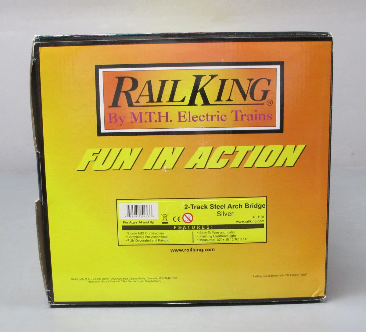 MTH 40-1107 O 2-Track Silver Steel Arch Bridge