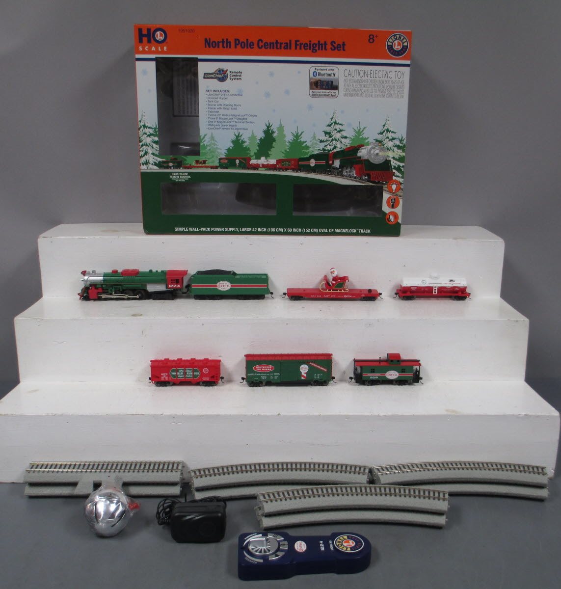Lionel 1951020 HO Scale North Pole Central Freight LionecChief Steam Train Set