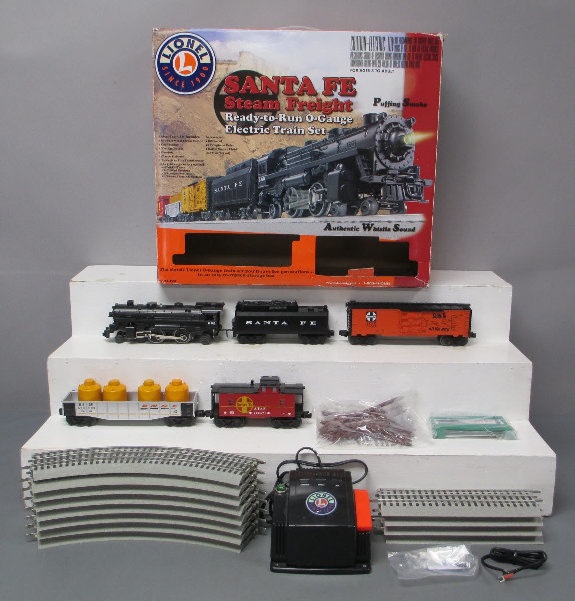 Lionel 7 11192 Santa Fe O Gauge Steam Freight Train Set Trainz