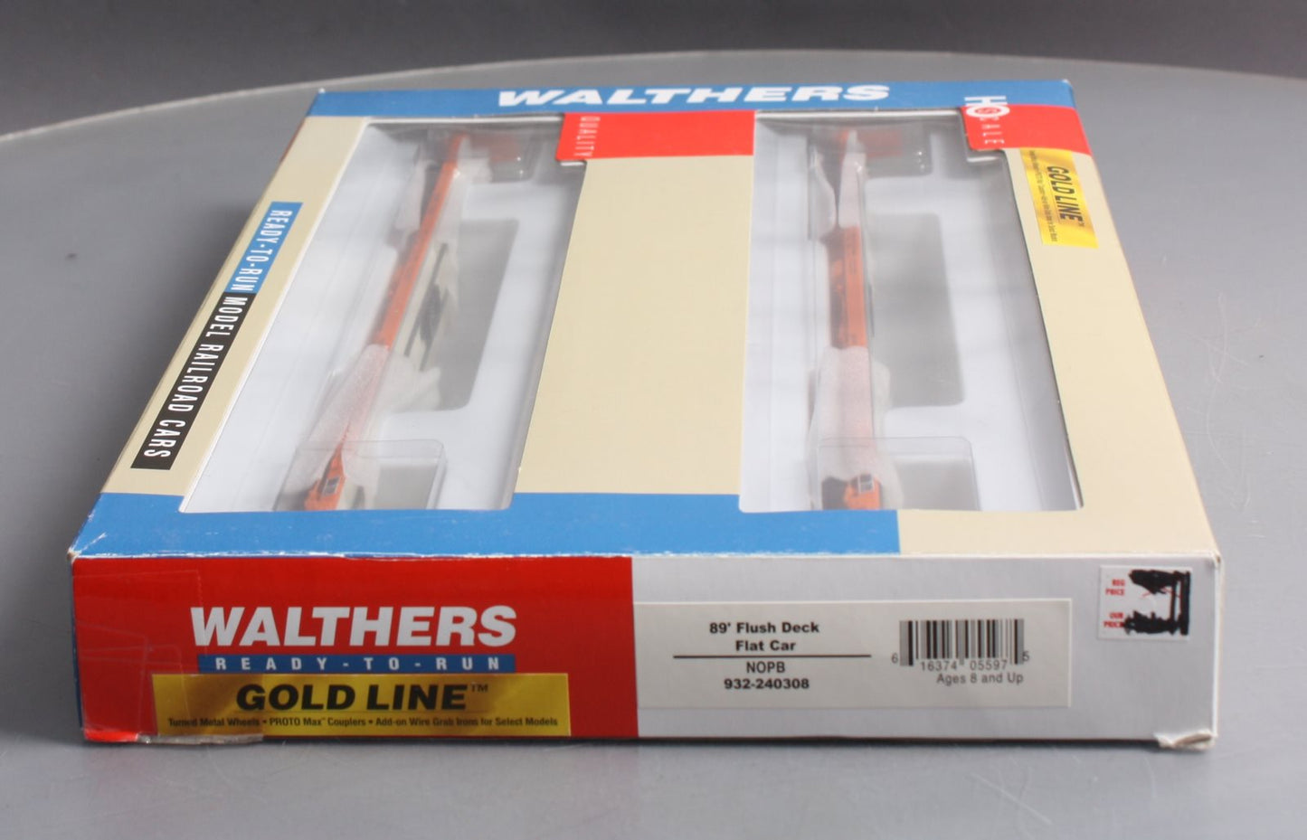 Walthers 932-240308 HO NOPB Bethlehem 89' 4" Flush Deck Flatcar (Set of 2)