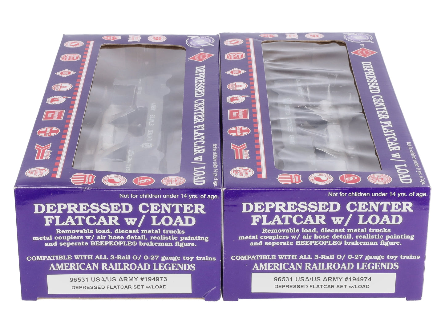 RMT 96531 O Dep.Ctr.Flat Car US Army/2pk