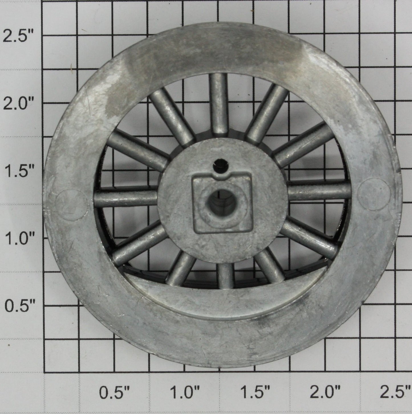 American Flyer 4696-4 Black Spoked 2-1/2" Std. Gauge Gear Wheel w/ Ecc. Stud