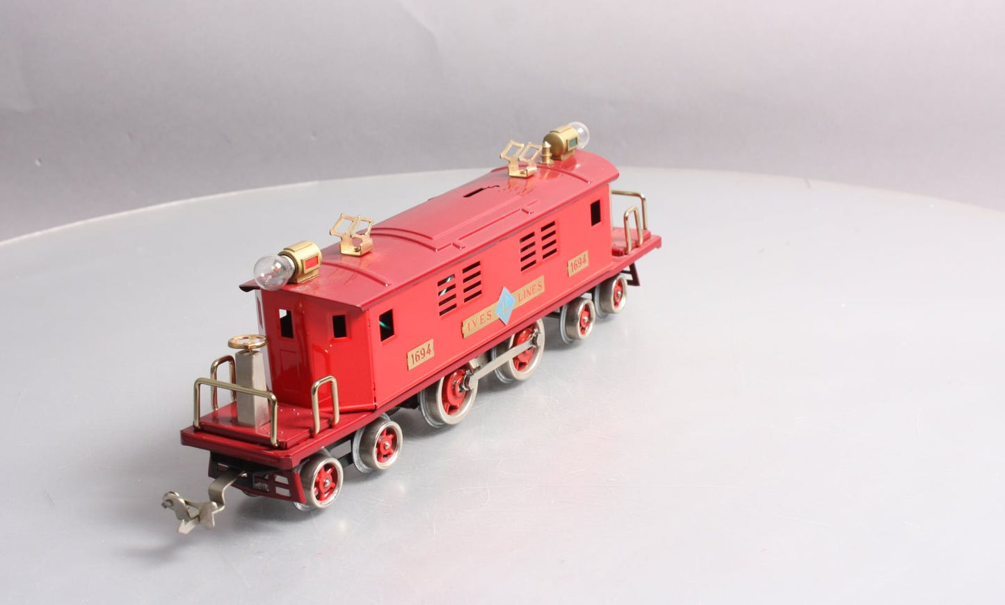 MTH 10-3024-1 Ives Red/Maroon Tinplate Electric Locomotive w/PS 2.0 #1694