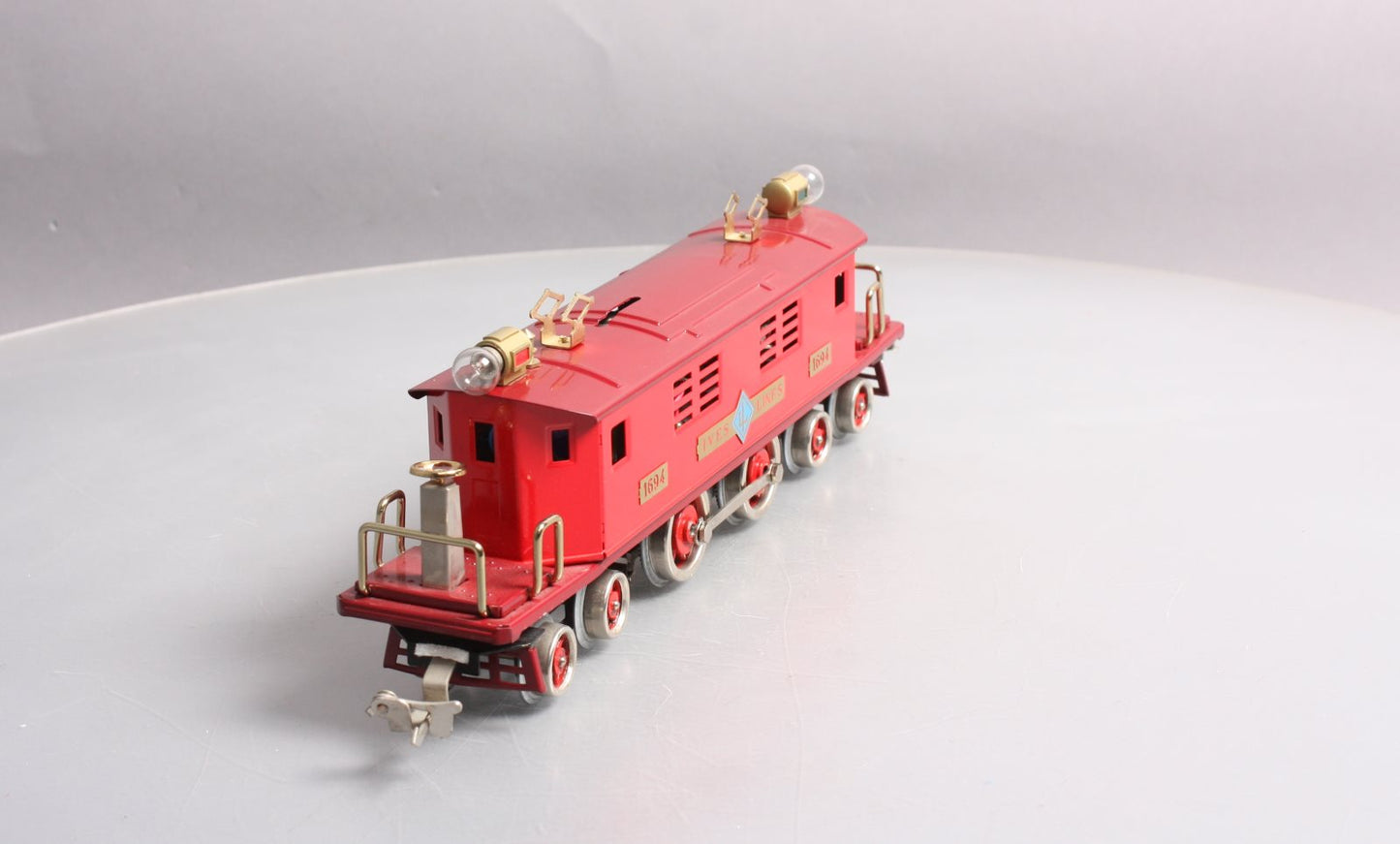 MTH 10-3024-1 Ives Red/Maroon Tinplate Electric Locomotive w/PS 2.0 #1694