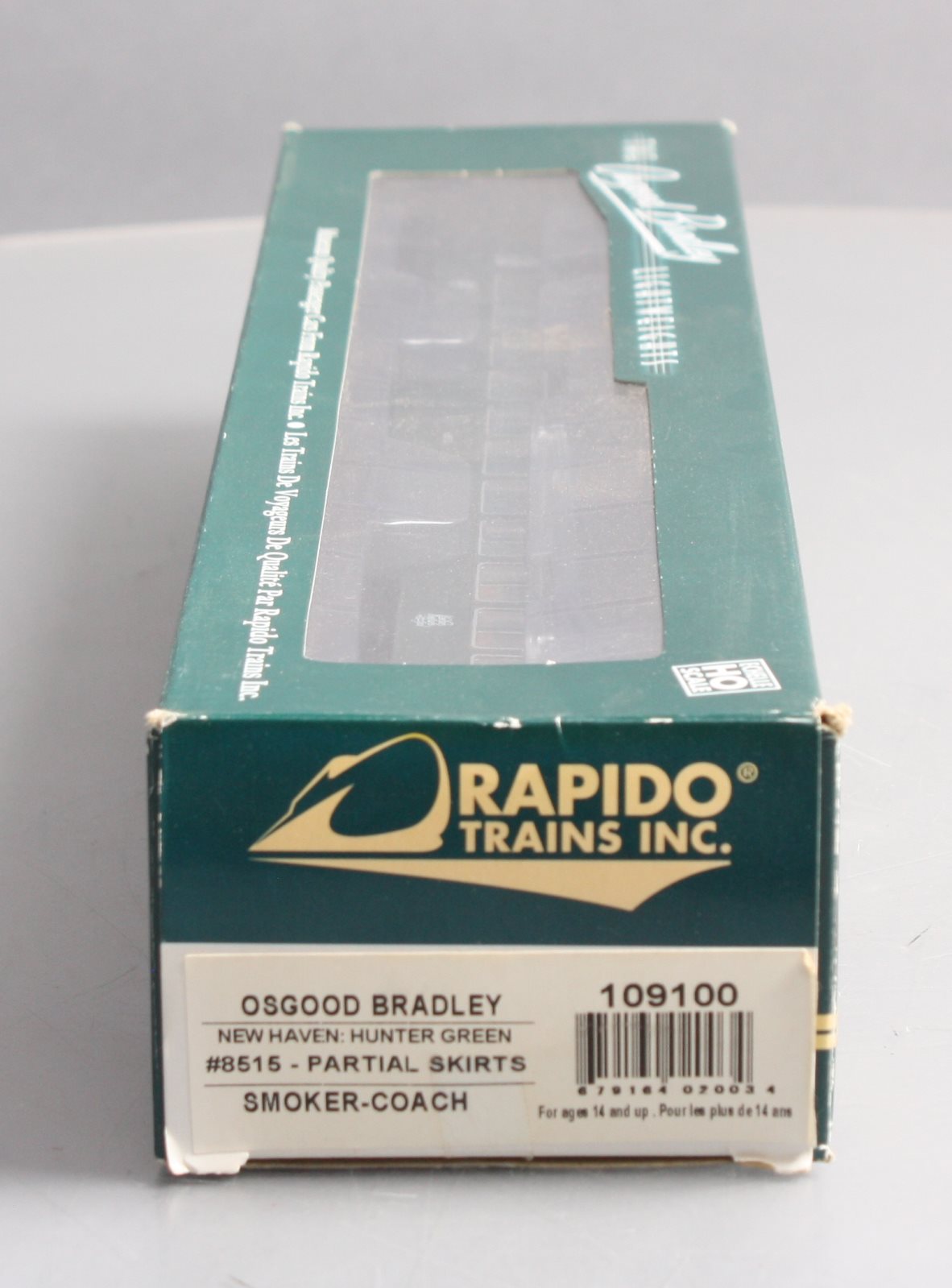 Rapido Trains 109100 HO Scale New Haven 10-Window Smoker Coach #8515