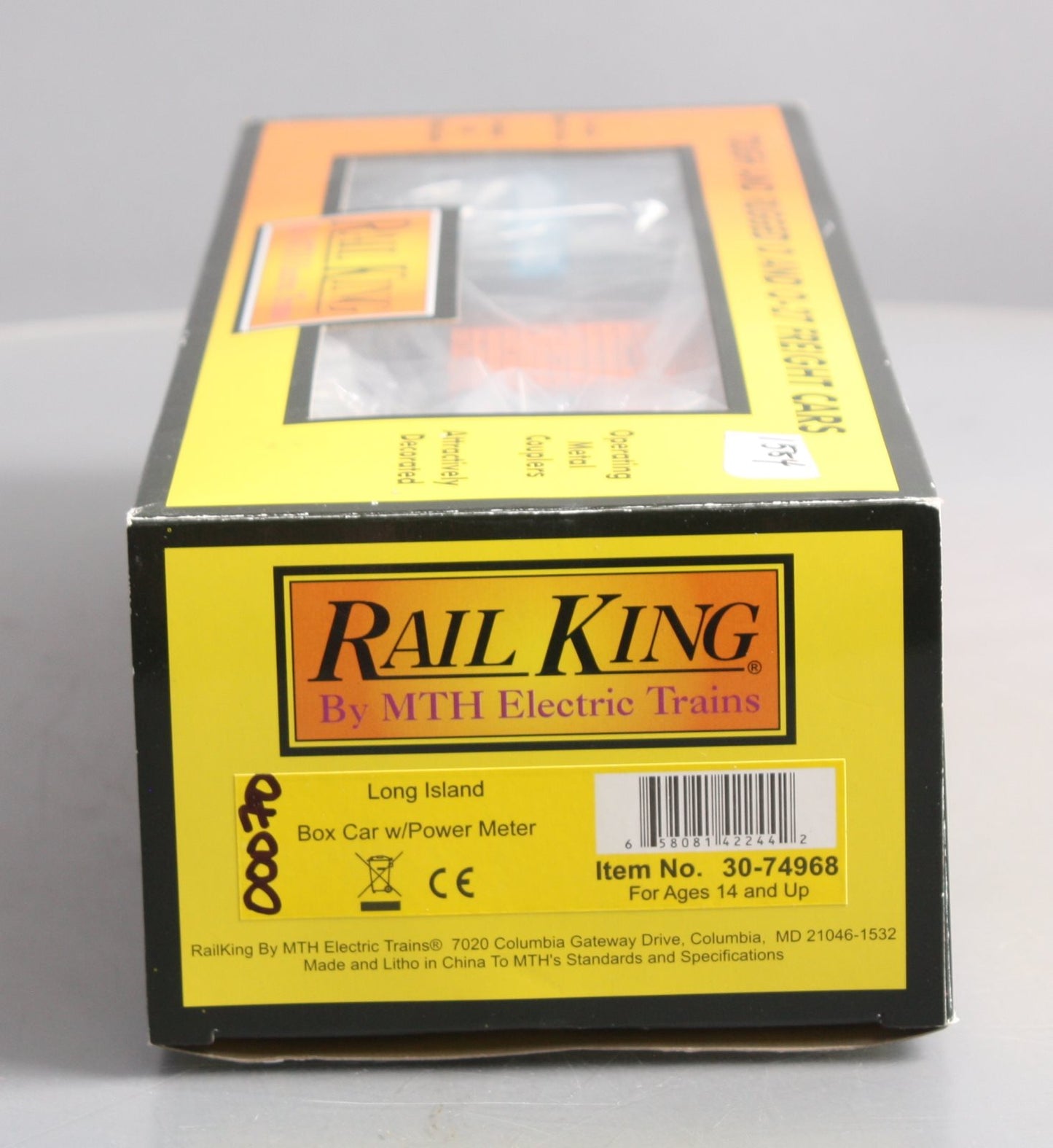 MTH 30-74968 O Long Island Box Car with Power Meter #W750